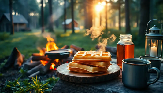 Campfire Waffles with Maple Syrup: A Weekend Breakfast Treat