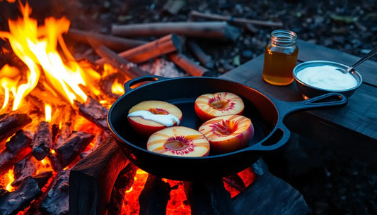 Grilled Peaches with Honey Yogurt: A Summery Campfire Delight