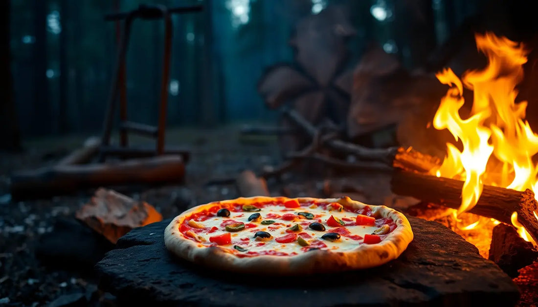 Homemade Pizza on a Fire-Baked Stone: An Unforgettable Campfire Feast