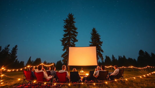 Hosting an Outdoor Movie Night by the Campfire