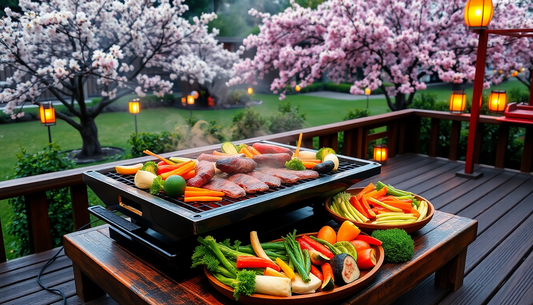 Elevate Your Backyard Grilling with Japanese Yakiniku and Vegetable Platter