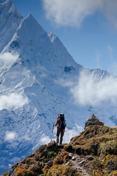 Rugged backpacker with green hiking backpack and outdoor gear - Hiking Equipment Collection.