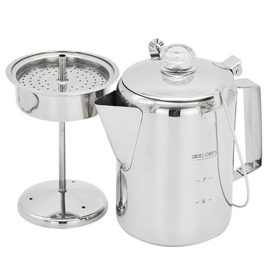 TakeFunGOGOGO 1.2L Stainless Steel Camping Percolator TakeFunGOGOGO 