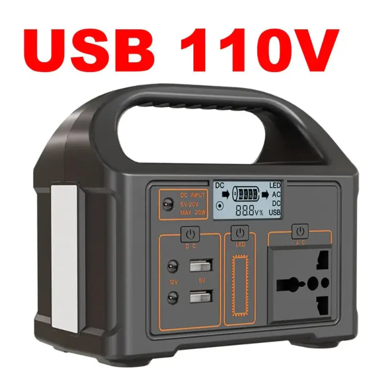 100W Portable Solar Power Station - USB 110v - 电池