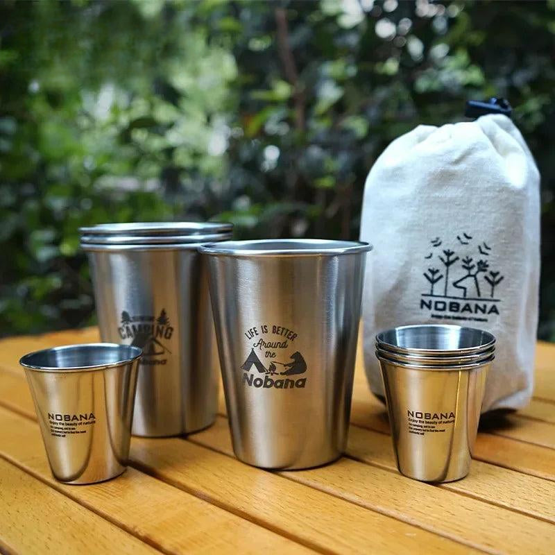 Portable Stainless Steel Cup Set