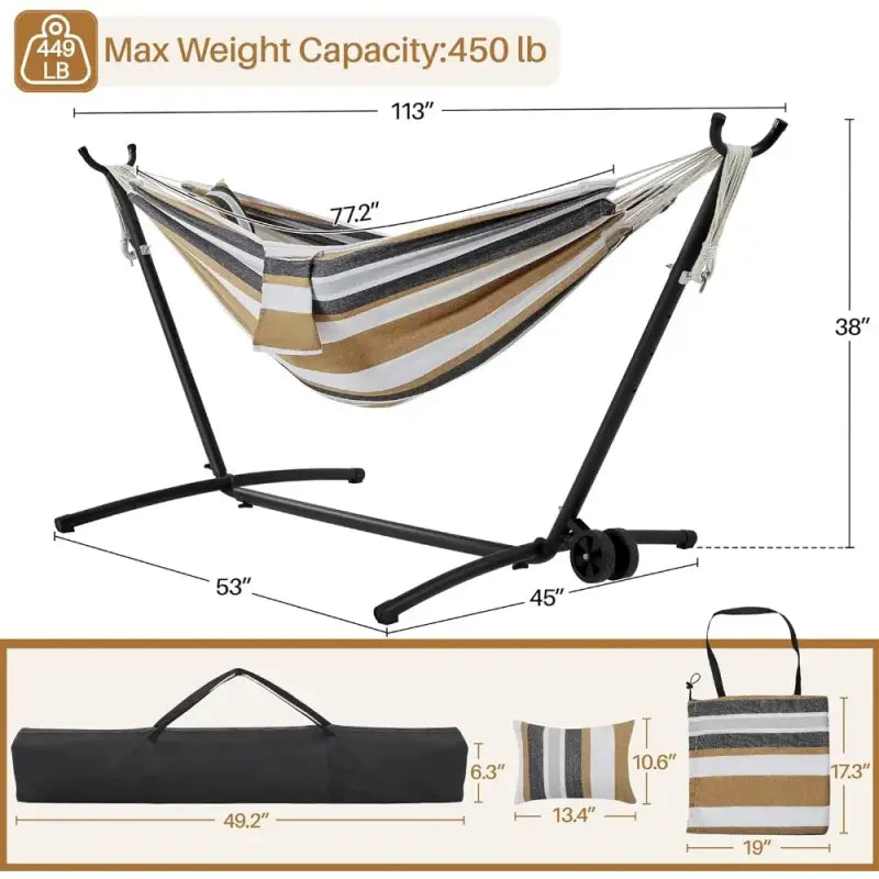 2-Person Hammock & Wheeled Stand Set - 吊床