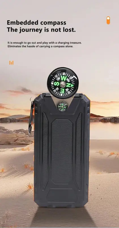 200000mAh Outdoor Waterproof Power Bank with Solar Panel and Flashlight - 电池