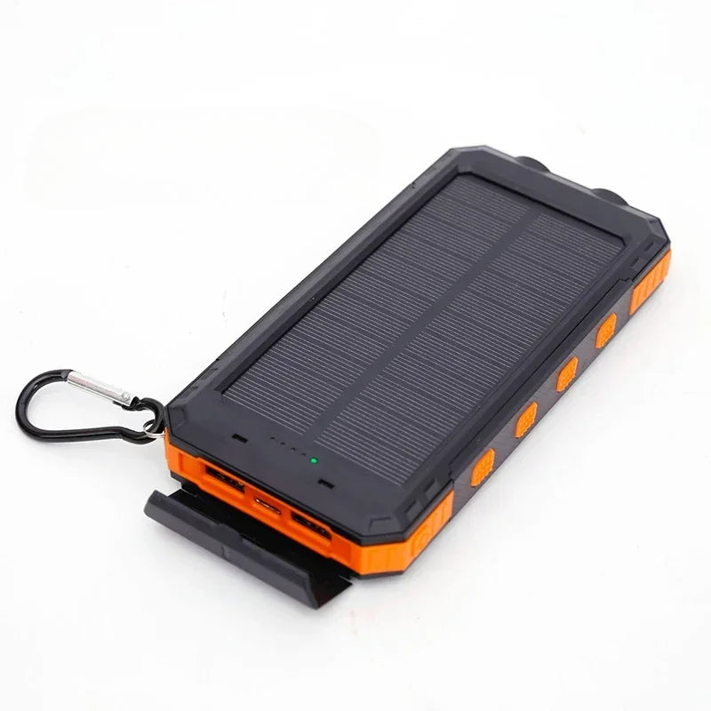 200000mAh Outdoor Waterproof Power Bank with Solar Panel and Flashlight