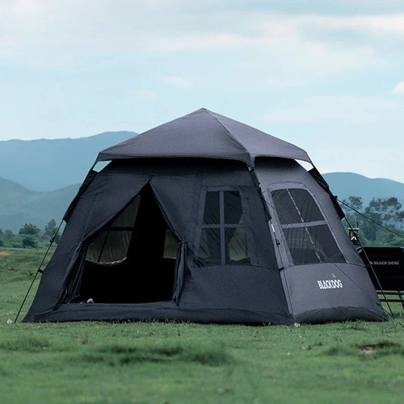 Automatic Black-Coated Camping Tent