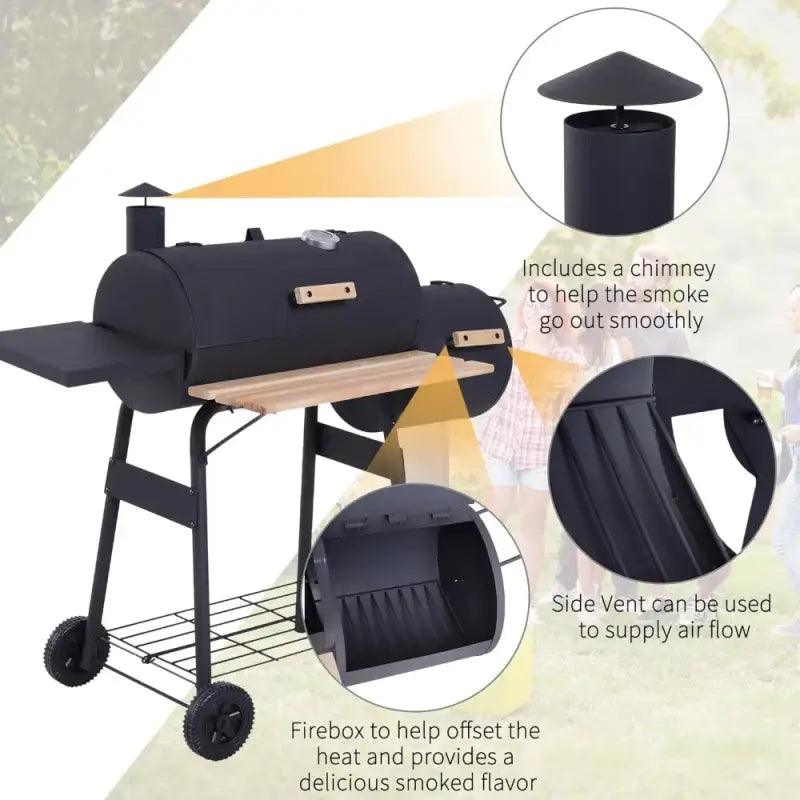 TakeFunGOGOGO Portable Barrel Charcoal BBQ Grill TFgogogo 