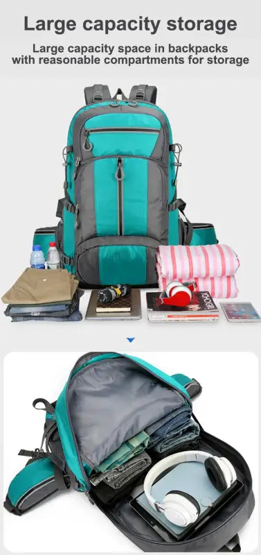 50L Waterproof Mountaineering Backpack - 背包