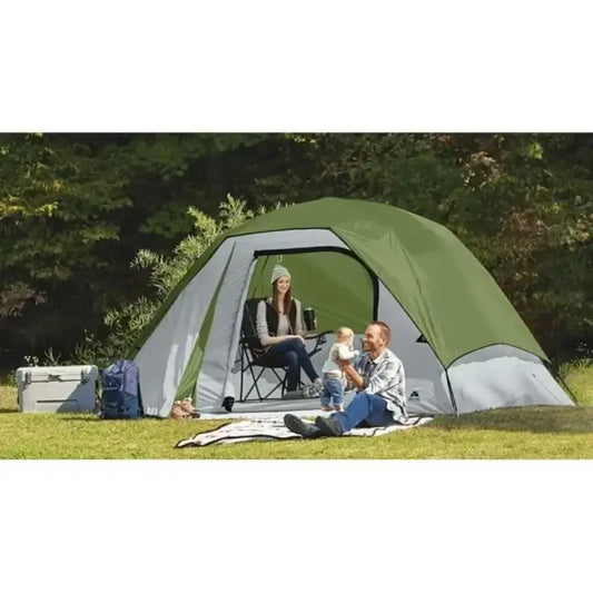 6-Person Outdoor Dome Tent - Green / United States