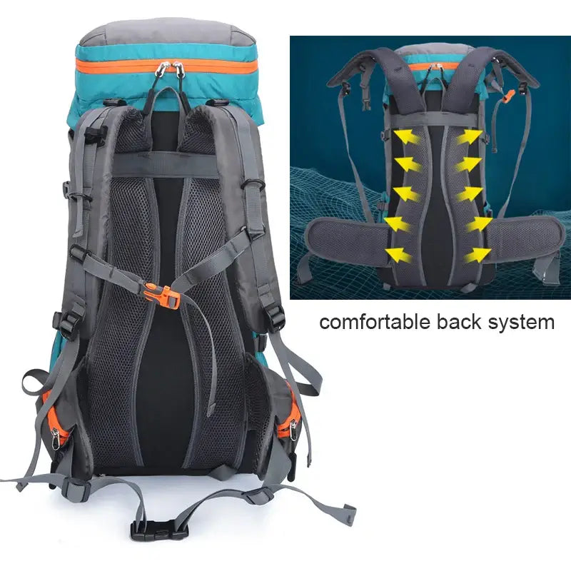 65L Waterproof Mountaineering Backpack - 背包