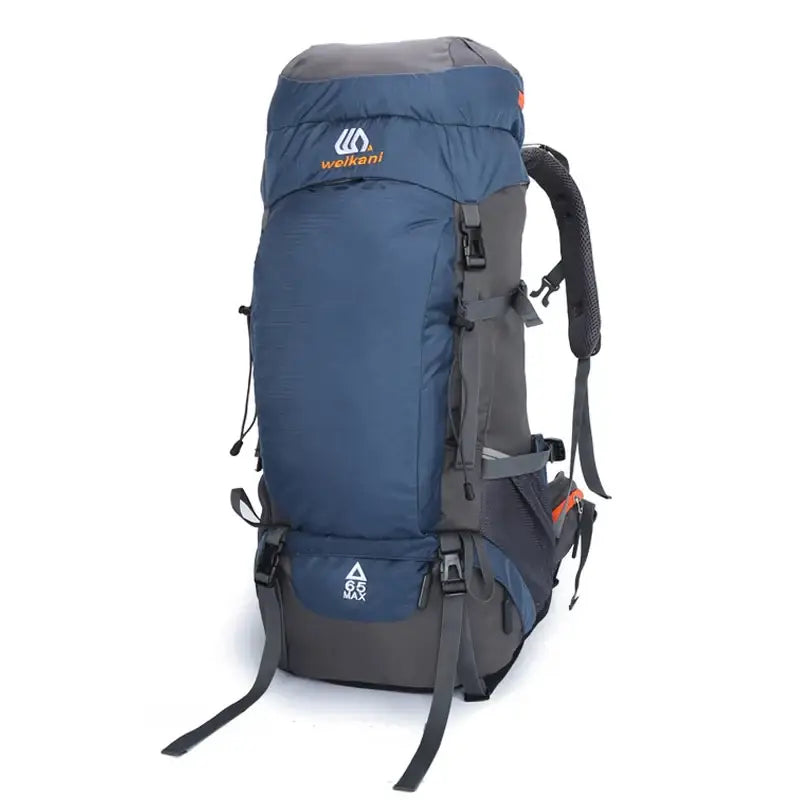 65L Waterproof Mountaineering Backpack - 65L Blue - 背包