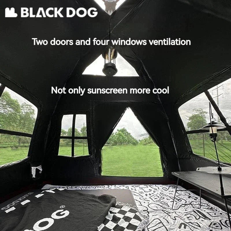 Automatic Black-Coated Camping Tent