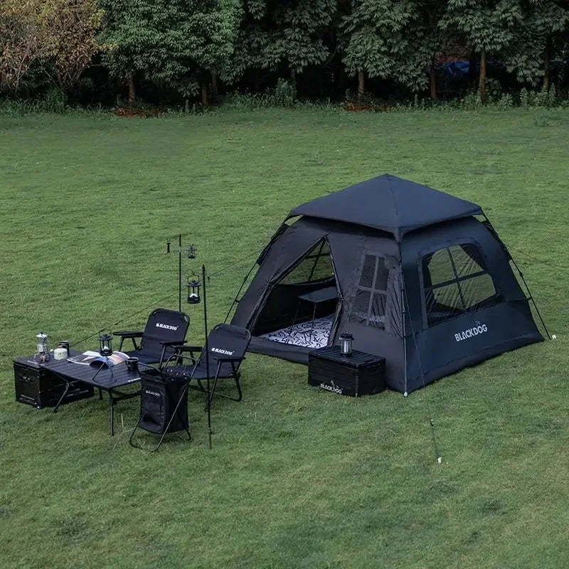 Automatic Black-Coated Camping Tent