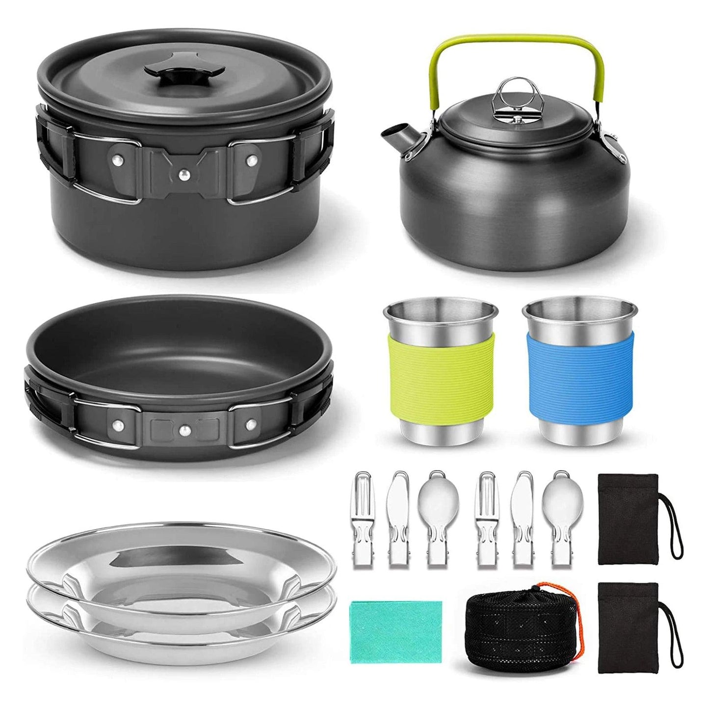 TakeFunGOGOGO Compact 2-Person Camping Cookware Set TakeFunGOGOGO 