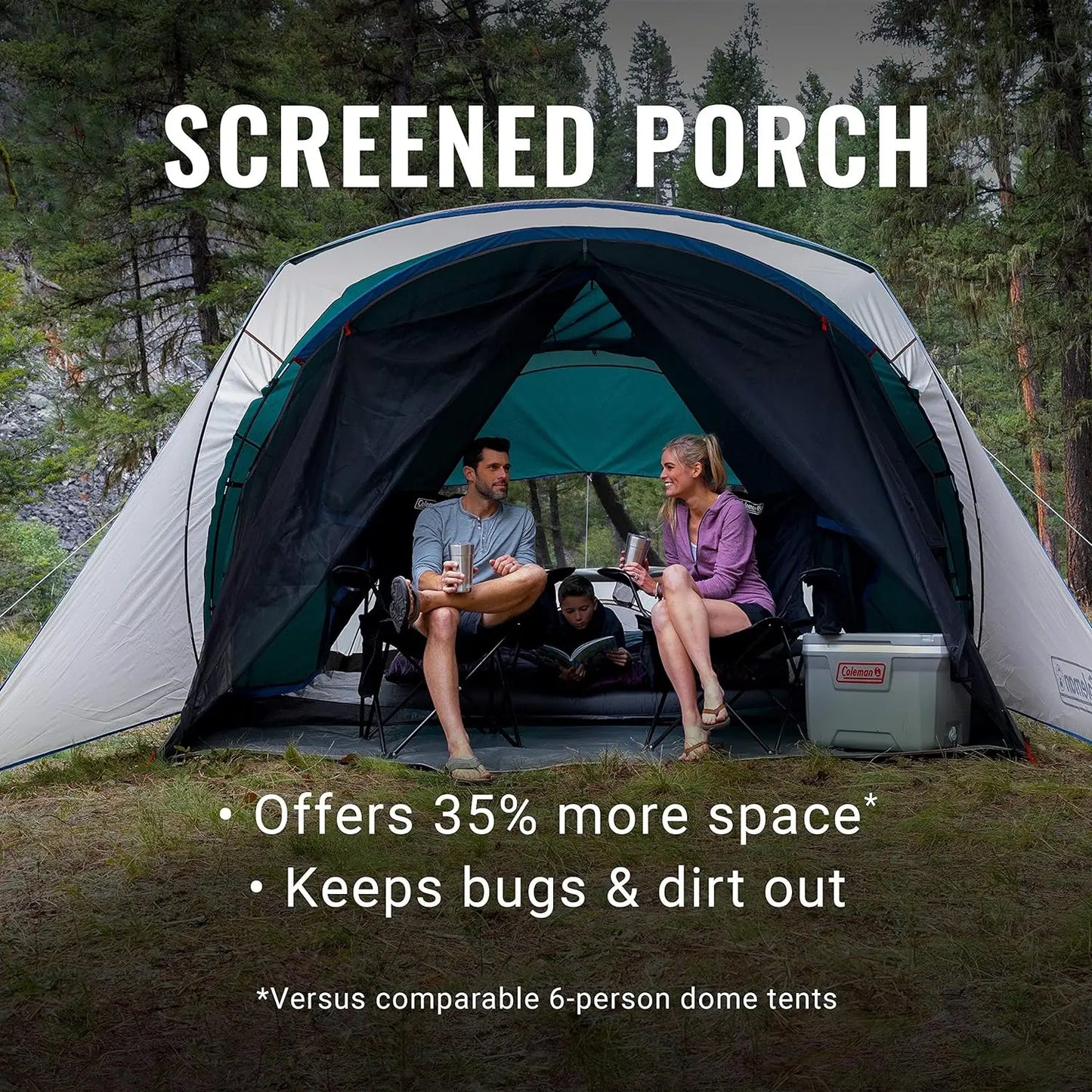 Coleman Cabin Tent with Screened Porch