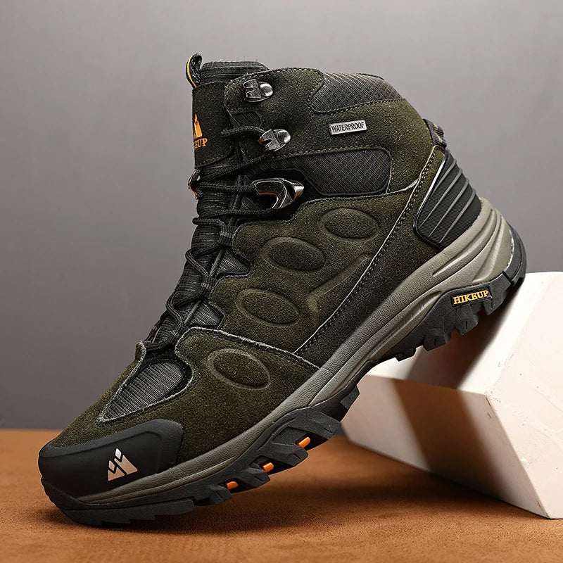 Waterproof High-Top Hiking Boots