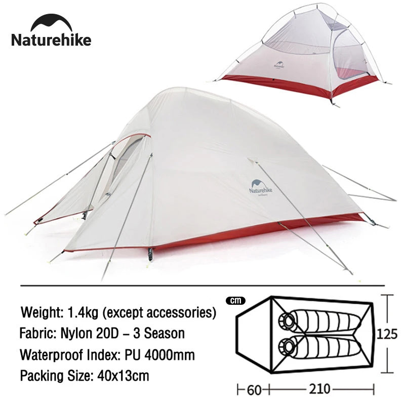 Ultralight 2-Person Camping Tent