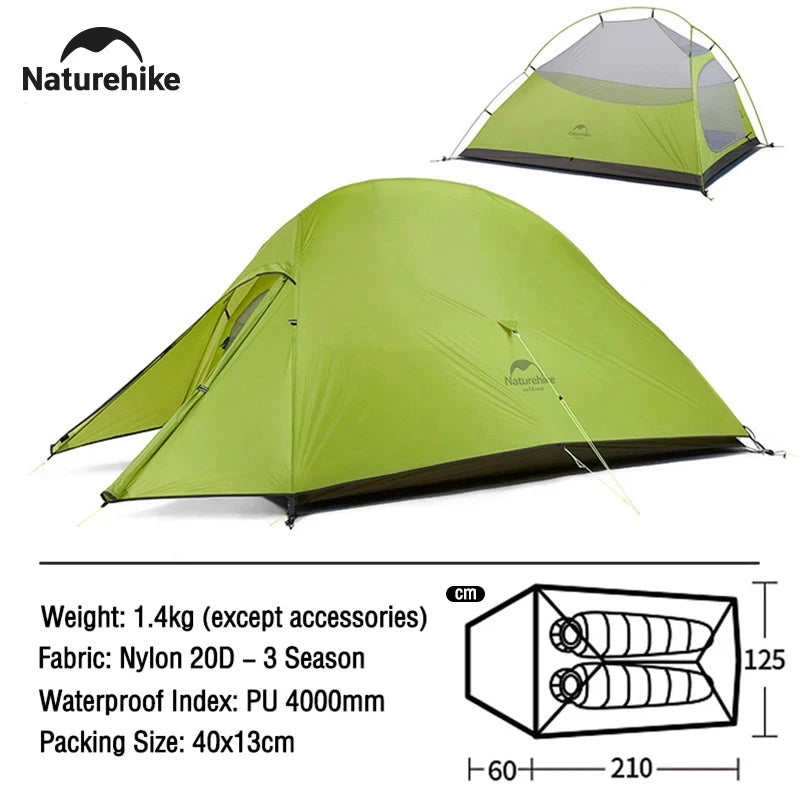 Ultralight 2-Person Camping Tent