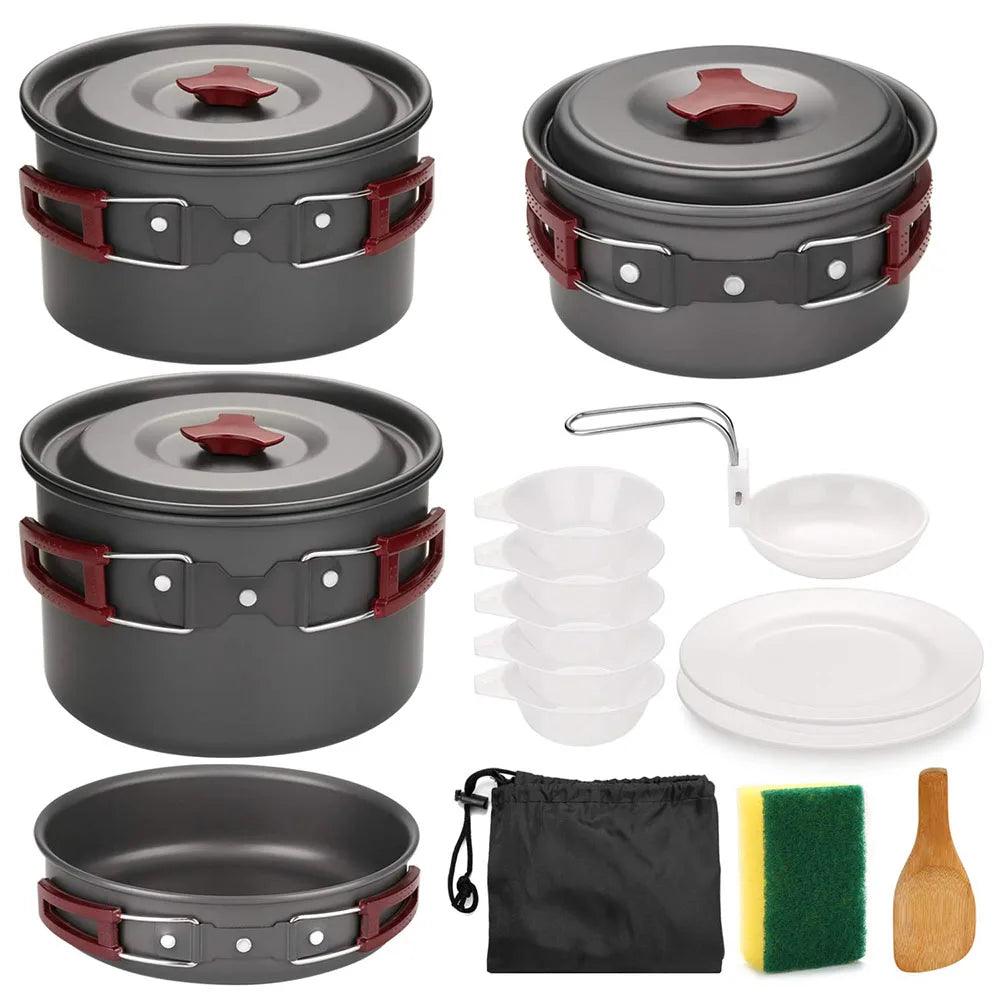 TakeFunGOGOGO Non-Stick Lightweight Camping Cookware Kit TakeFunGOGOGO 