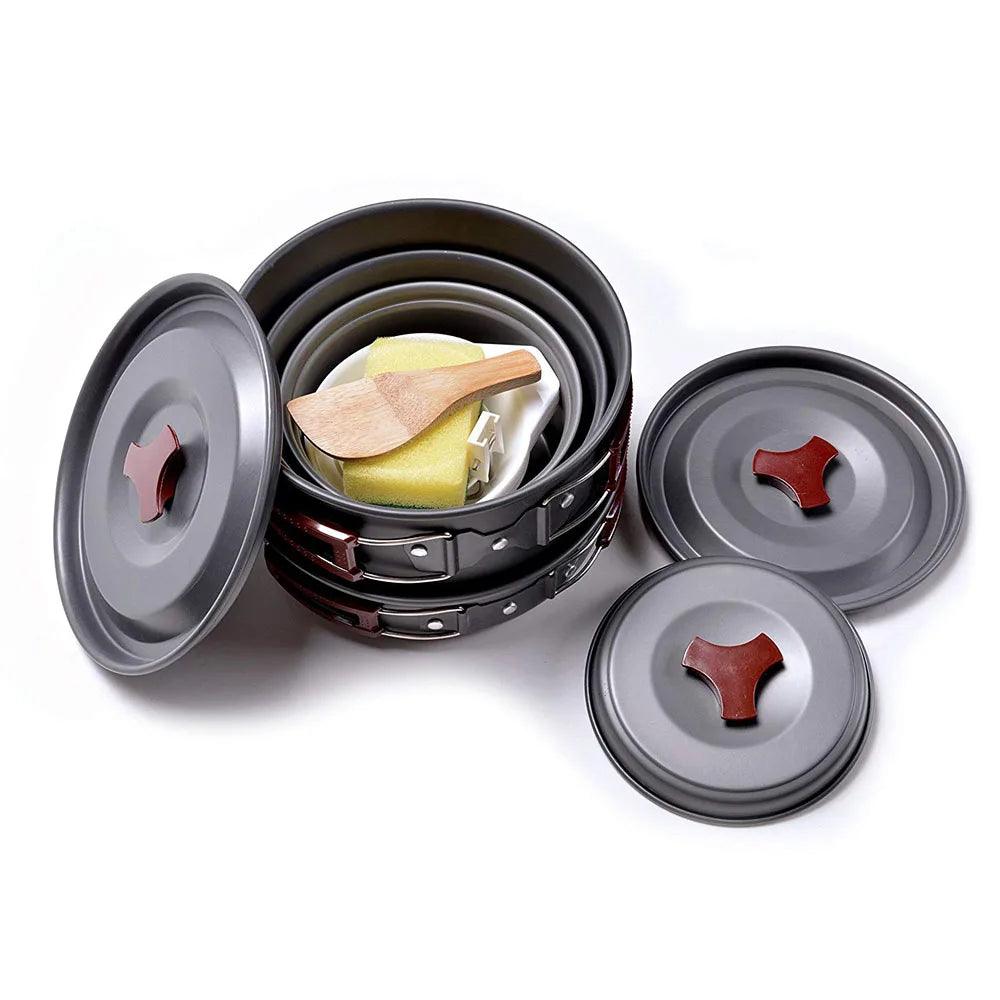 TakeFunGOGOGO Non-Stick Lightweight Camping Cookware Kit TakeFunGOGOGO 