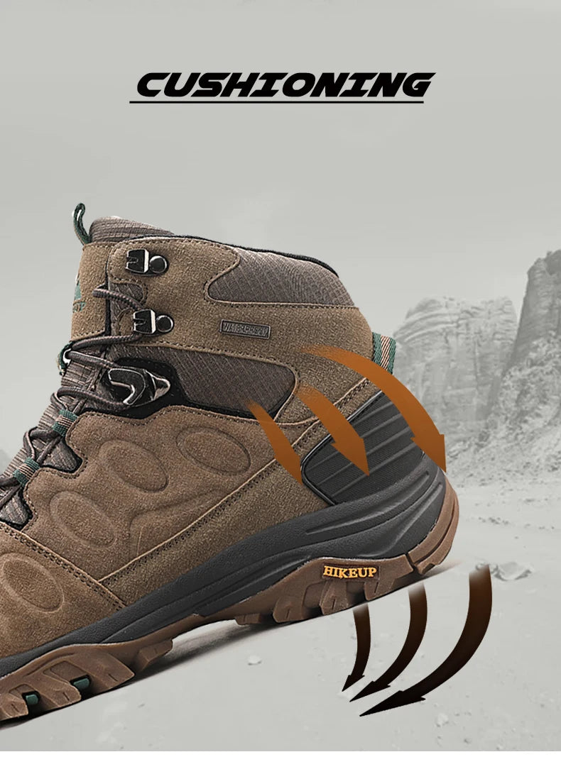 Waterproof High-Top Hiking Boots