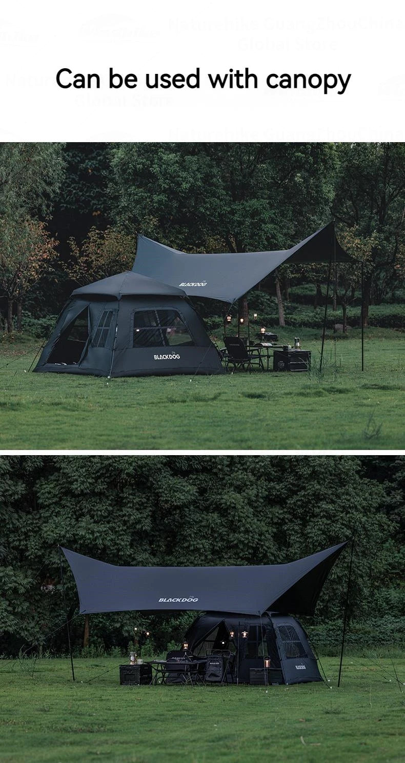 Automatic Black-Coated Camping Tent