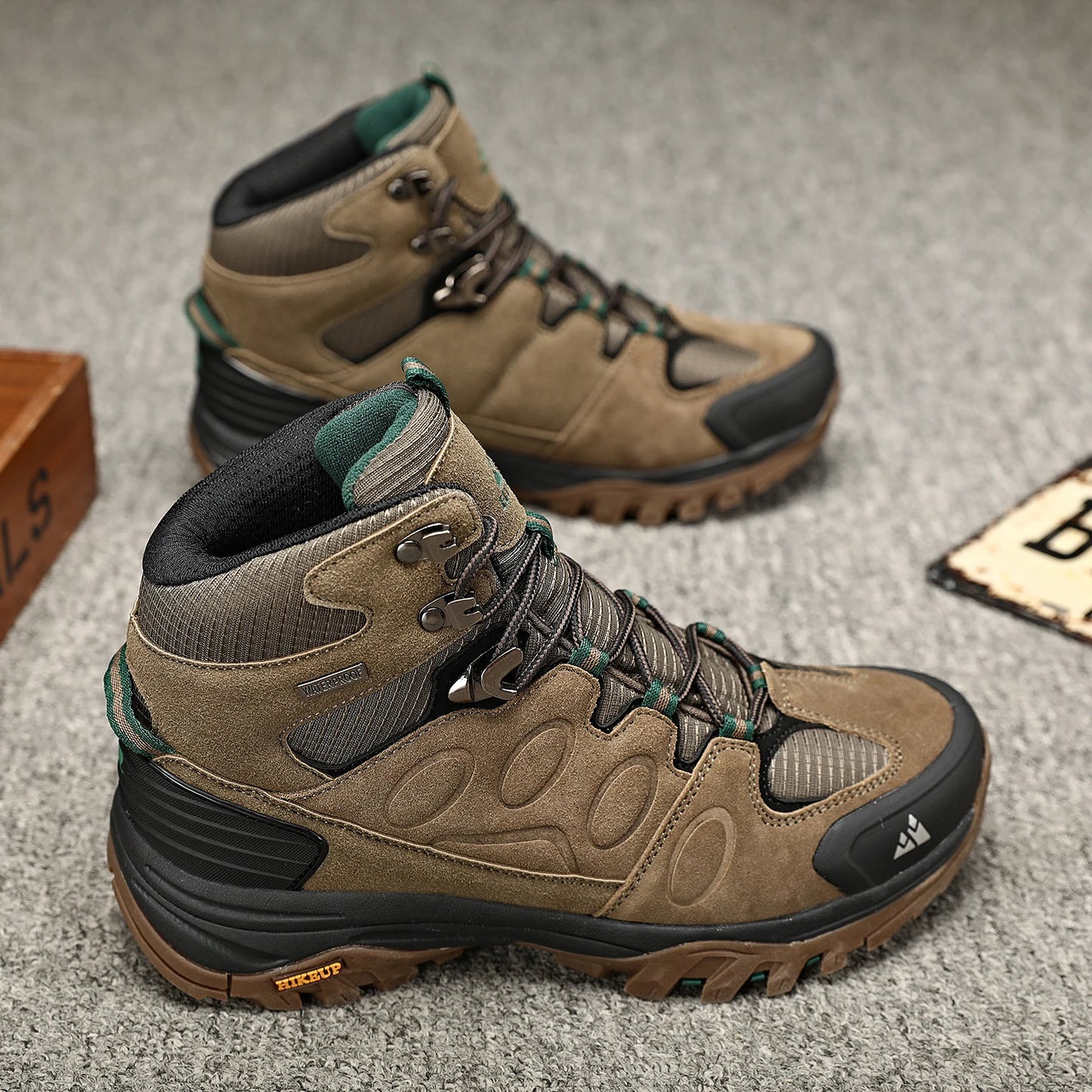 Waterproof High-Top Hiking Boots