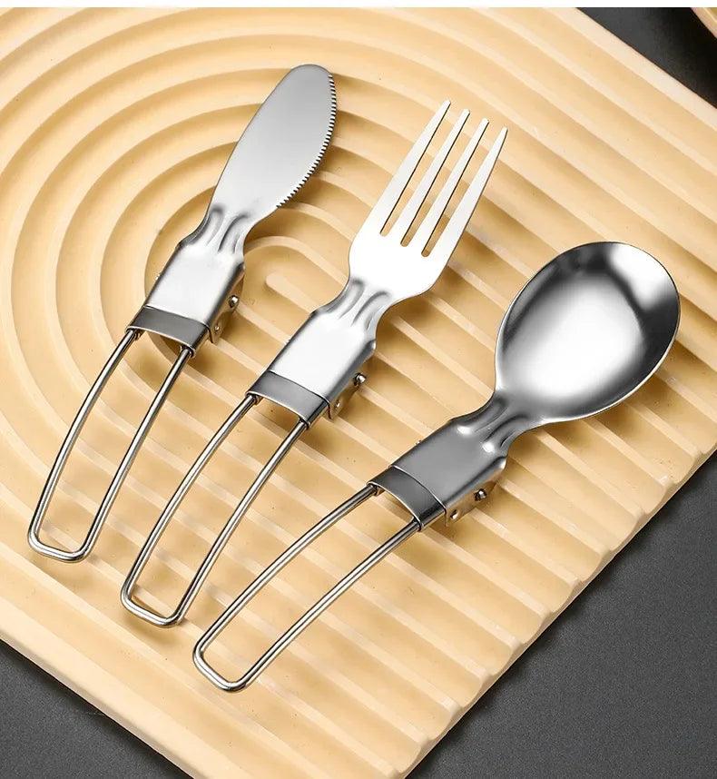 TakeFunGOGOGO Compact 3-Piece Stainless Steel Cutlery Set TakeFunGOGOGO 