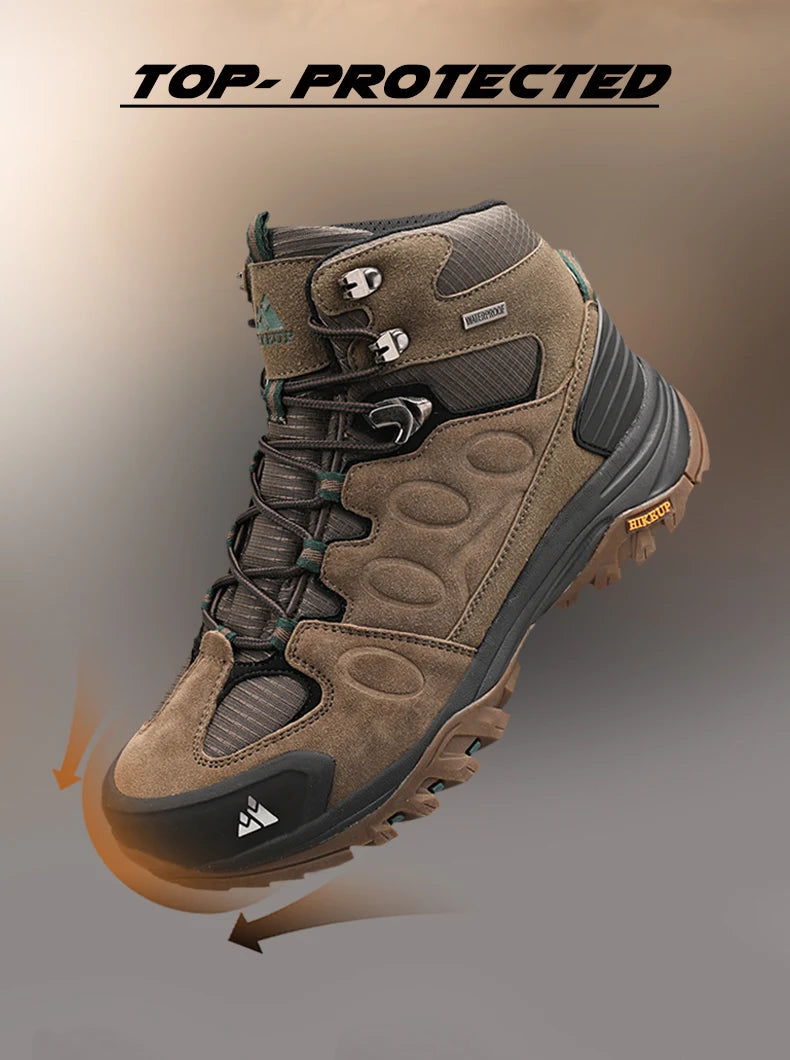 Waterproof High-Top Hiking Boots