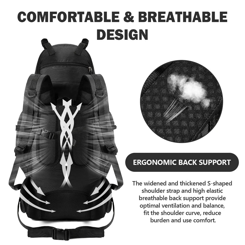 Large Capacity Waterproof Hiking Backpack