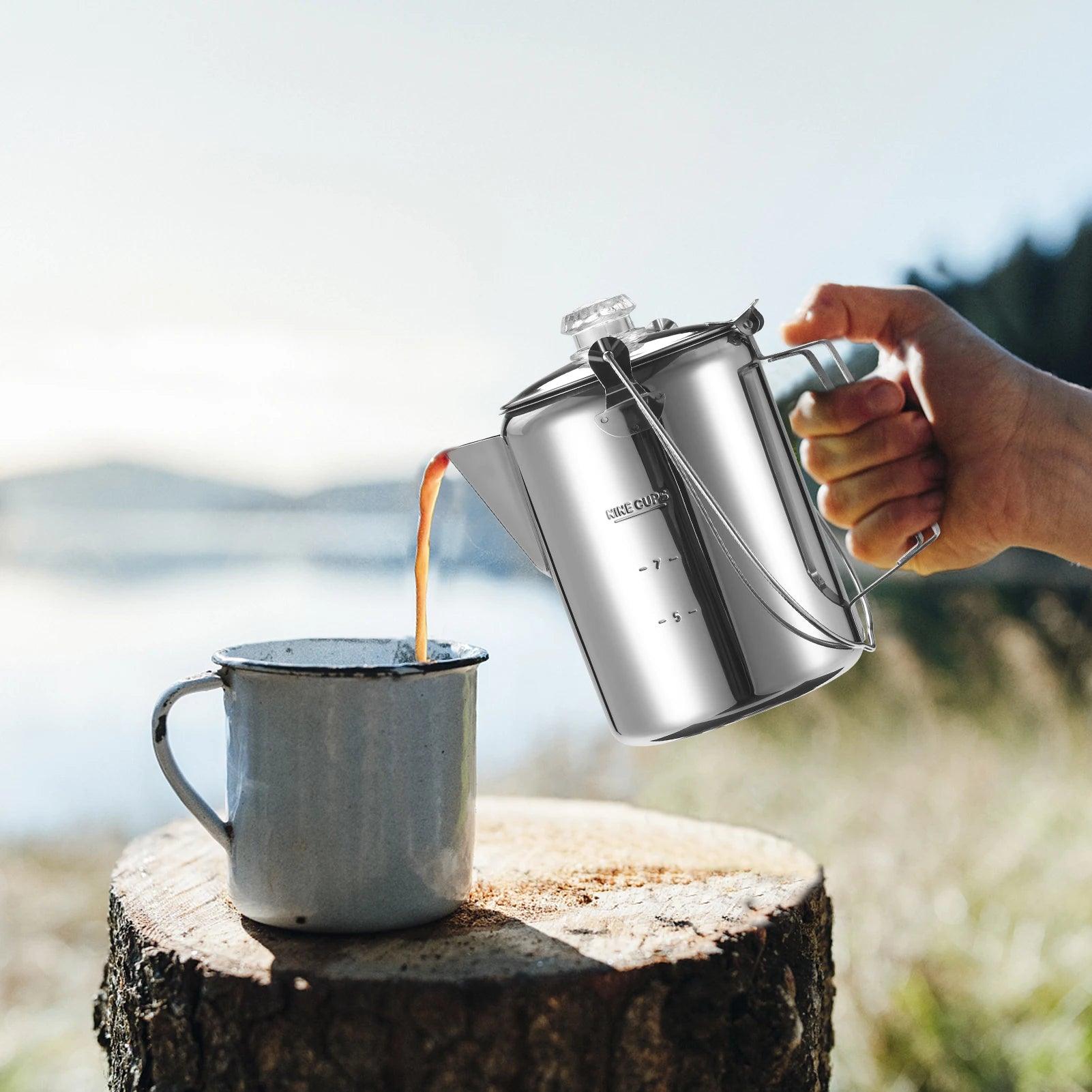 TakeFunGOGOGO 1.2L Stainless Steel Camping Percolator TakeFunGOGOGO 