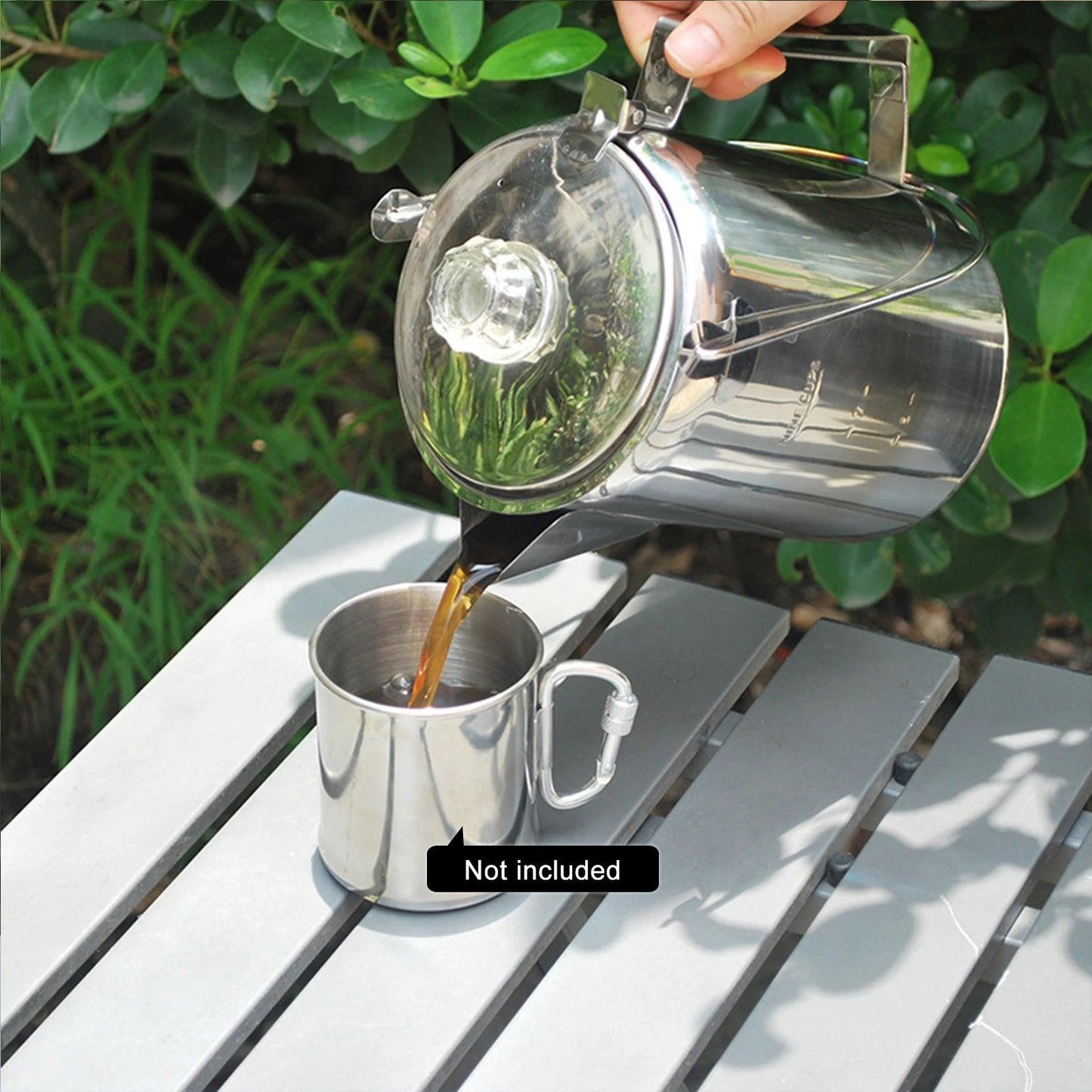 TakeFunGOGOGO 1.2L Stainless Steel Camping Percolator TakeFunGOGOGO 