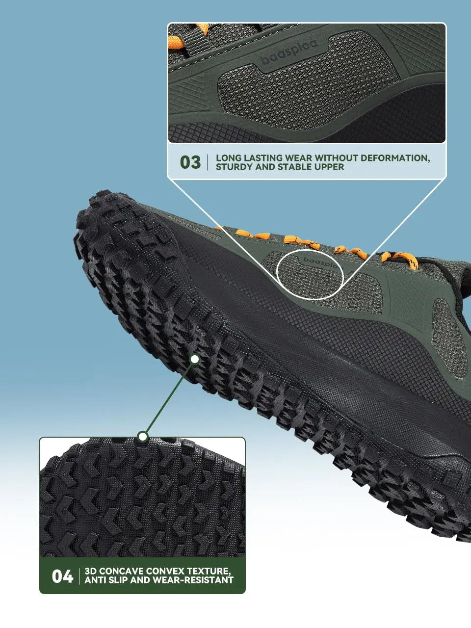 Men's Anti-Splash Hiking Sneakers