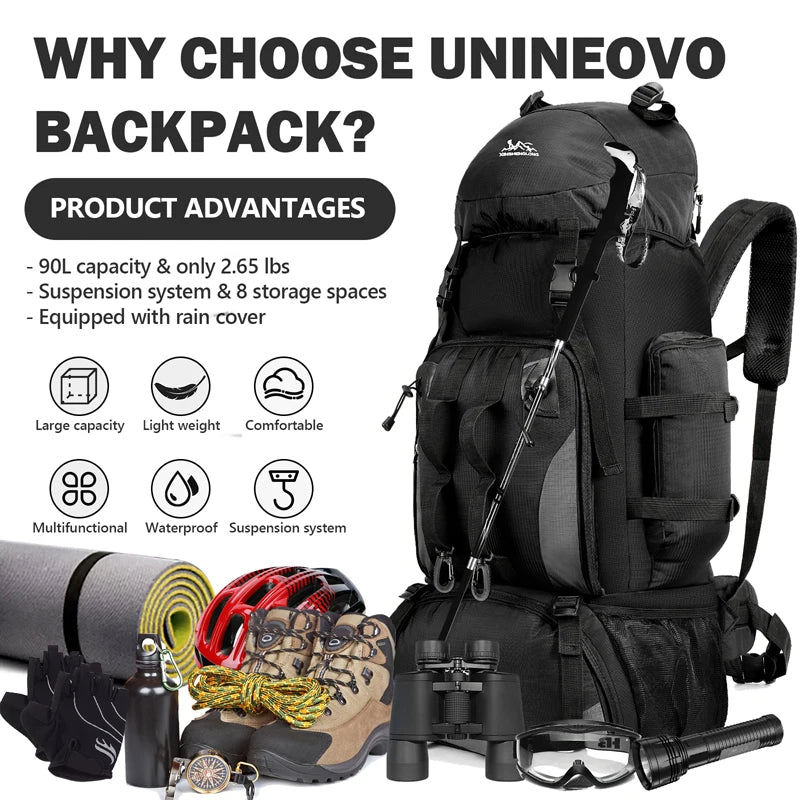 Large Capacity Waterproof Hiking Backpack