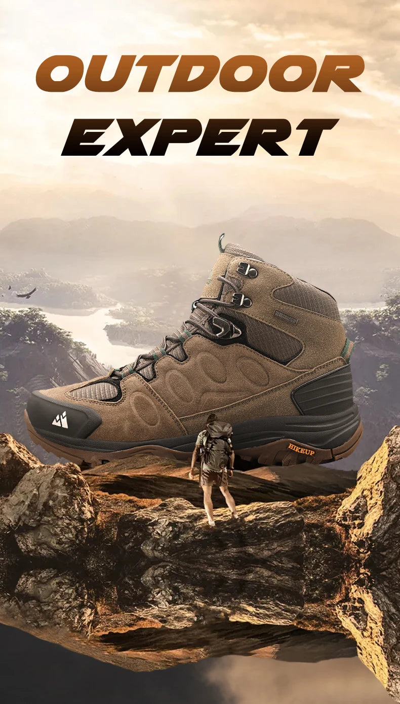 Waterproof High-Top Hiking Boots