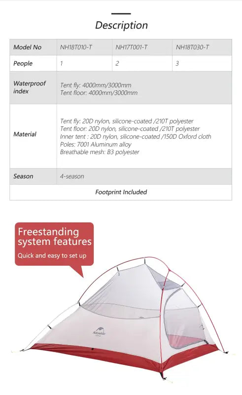 Cloud Up 3-Person Tent - 帐篷