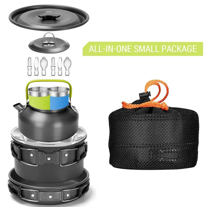 TakeFunGOGOGO Compact 2-Person Camping Cookware Set TakeFunGOGOGO 