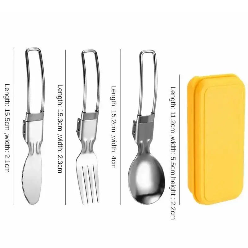 TakeFunGOGOGO Compact 3-Piece Stainless Steel Cutlery Set TakeFunGOGOGO 