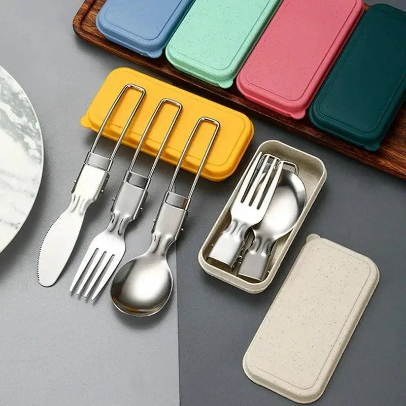 TakeFunGOGOGO Compact 3-Piece Stainless Steel Cutlery Set TakeFunGOGOGO 