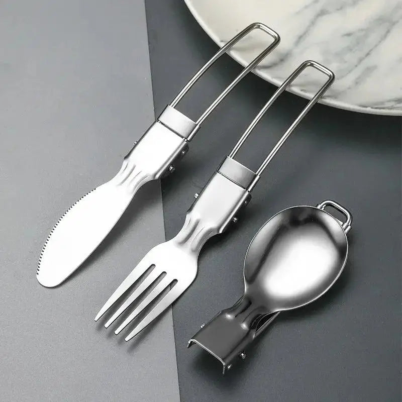 TakeFunGOGOGO Compact 3-Piece Stainless Steel Cutlery Set TakeFunGOGOGO 