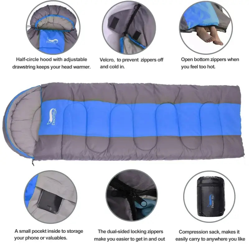 Desert&Fox 4-Season Lightweight Camping Sleeping Bag - 睡袋