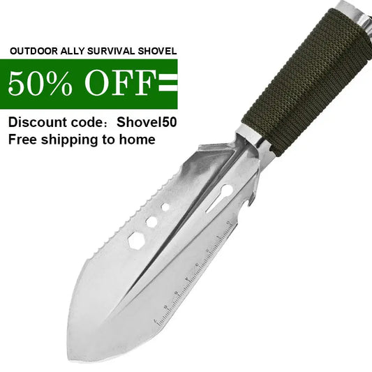 Durable Ultimate Outdoor Ally Survival Shovel - Silver - 五金工具