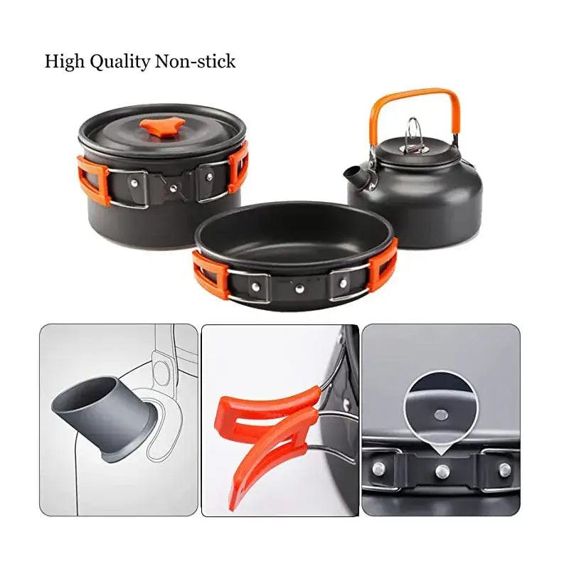 TakeFunGOGOGO Lightweight Aluminum Camping Cooking Set TakeFunGOGOGO 