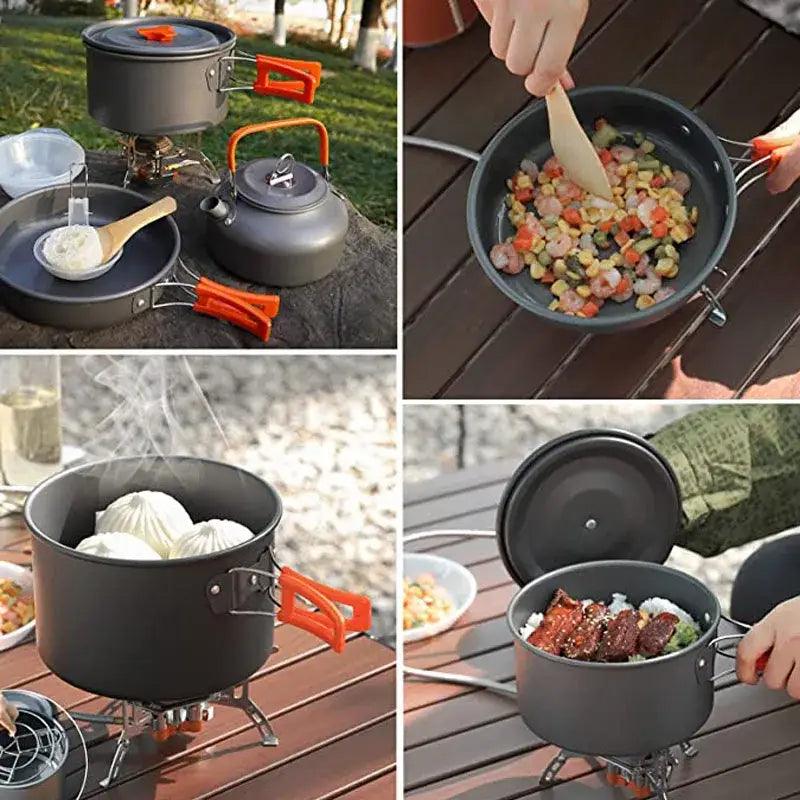 TakeFunGOGOGO Lightweight Aluminum Camping Cooking Set TakeFunGOGOGO 