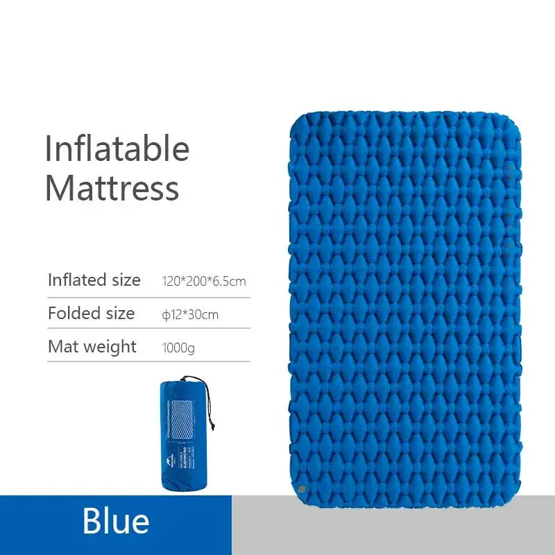 Lightweight Moisture-Proof Air Mattress - Blue Double