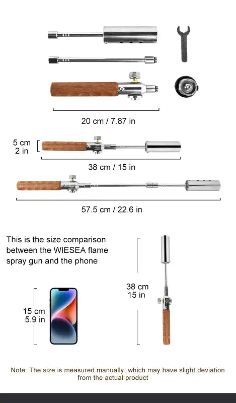 Long Handle Camping Torch - Silver