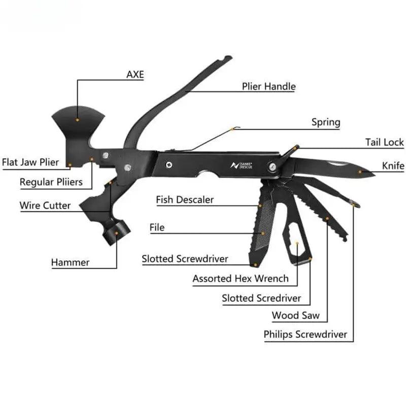 TakeFunGOGOGO 14-in-1 Multi Tool Axe TFgogogo 